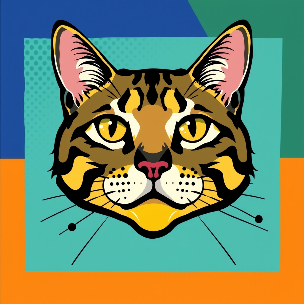 Pop art cat