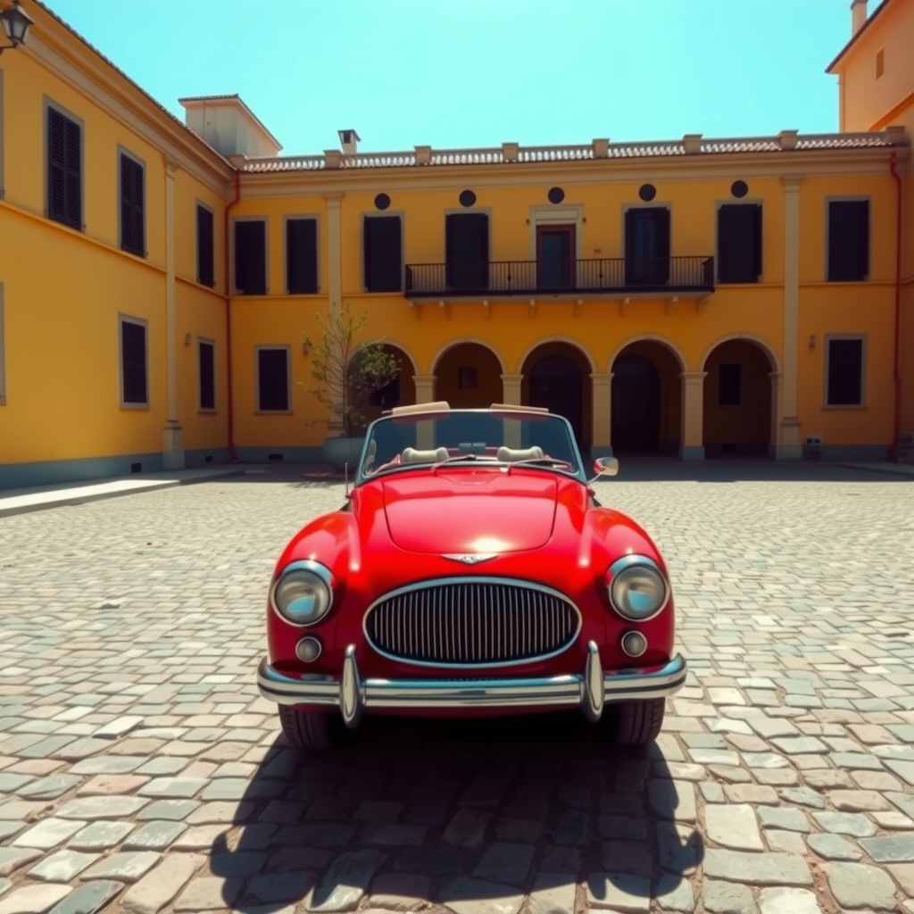 Vintage red convertible